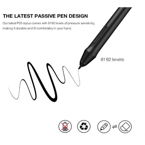 XP Pen P05 Graphics Drawing Tablet Pen BatteryFree Stylus with 8192