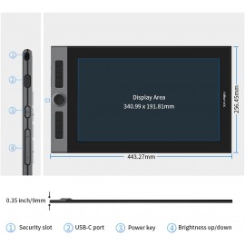 XP PEN Artist Pro 16 Drawing Display Drawing Tablet with Screen