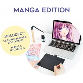 Wacom intuos bluetooth manga edition ctl-4100 واكم تابلت مانجا بلوتوث مع كبسات